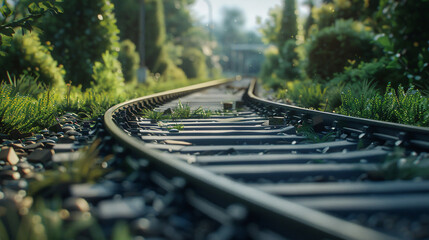 Railroad tracks railway