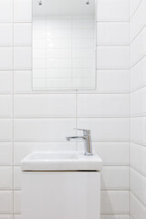 modern bathroom room with toilet and washing machine