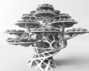 Tree-inspired construction for a carbon neutral city