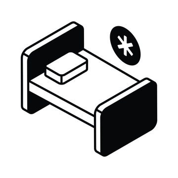 recommend clip art: Hospital bed for medical treatment, an editable vector of rehabilitation bed