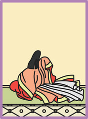 シンプルカラー百人一首　周防内侍