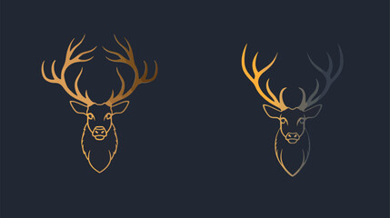 Modern deer design logo icon vector