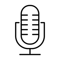 Microphone icon in line style