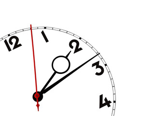 White clock with words Time for Action on its face