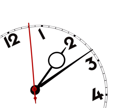 White clock with words Time for Action on its face - Powered by Adobe