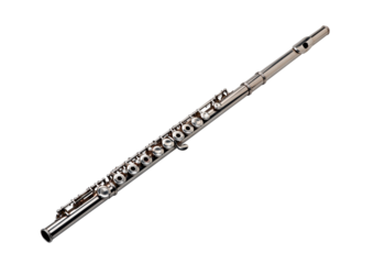 Classical Flute Isolated on white background. (clipping path)