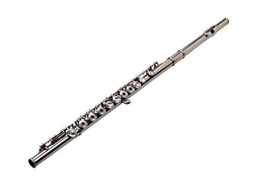 Classical Flute Isolated on white background. (clipping path)