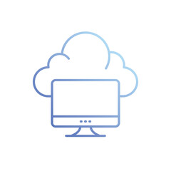 Cloud Computing icon vector stock illustration