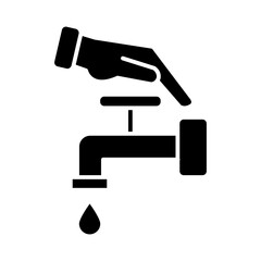 Saving water icon