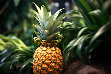 Pineapple, fruit, food, meal, plant and nature. Eating, eat, juice, nourishment, vegetable and fruity