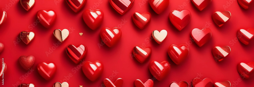 Canvas Prints heart with paint, banner. generating by ai technology