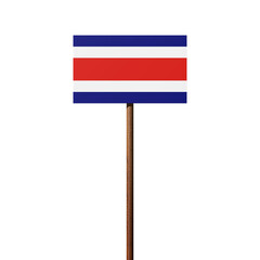 Schild mit der Flagge Costa Ricas