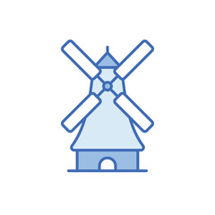 Windmill icon vector stock illustration