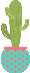 Cactus or succulent in flowerpot icon