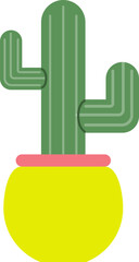 Cactus or succulent in flowerpot icon