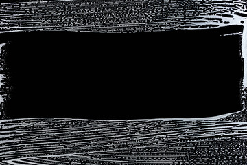 clear strip on soap foamed window glass, black background