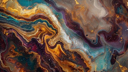 Marbled textures swirling in rich jewel tones, reminiscent of ancient marble sculptures.