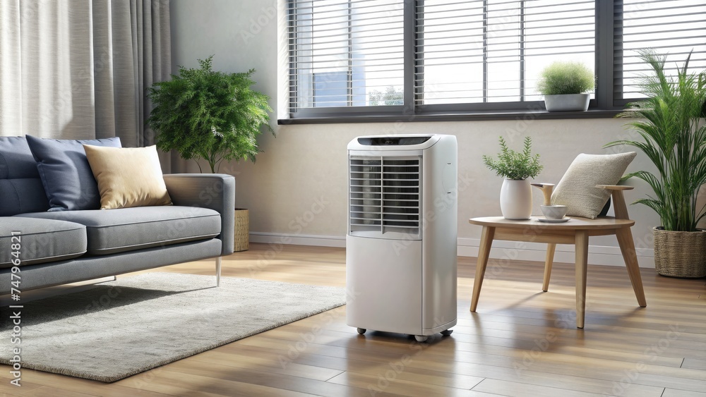 Canvas Prints mobile air cooler in modern living room