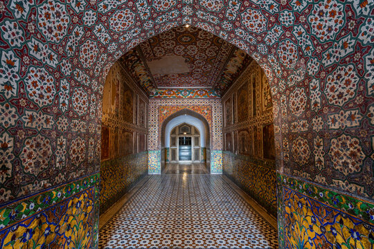 The Tomb of Jahangir, a 17th-century mausoleum built for the Mughal Emperor Jahangir. The mausoleum dates from 1637, and is located in Shahdara Bagh, near Lahore, Pakistan.