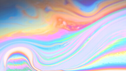 Abstract macro photography of soap bubbles and decomposition of the light flux into bright colors - for the background