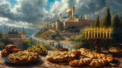 Obraz premium The Passover is sacred atmosphere, historical liberation, family unity, and traditional rituals