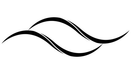 Sea wave swish, swoosh splash logo icon, sea waves horizon