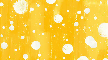 Abstract background in yellow and white style with white spots of different sizes