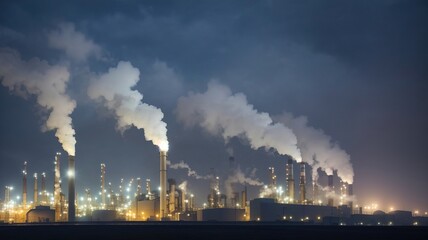 High Emissions From Large Industrial Chimneys