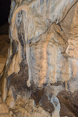 Stalactites in a karst cave
