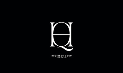 HQ, QH, H, Q, Abstract Letters Logo Monogram