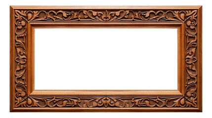 wooden frame Realistic Portrait Isolated On Transparent Background Or PNG Background.