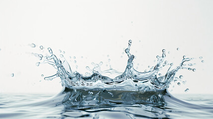 water splash isolated on white