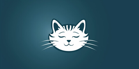 Obraz premium logo design, cute cat