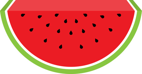 Slice of fresh organic watermelon fruit icon