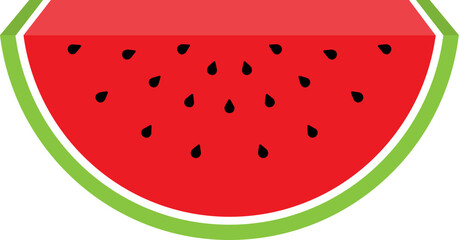 Slice of fresh organic watermelon fruit icon