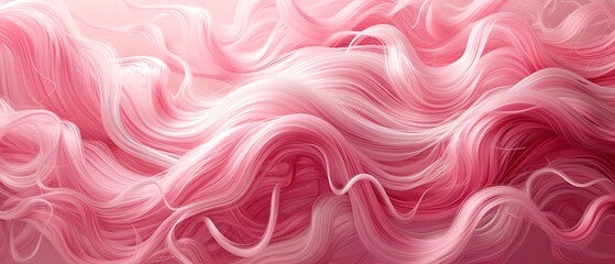 Obraz premium a pink and white wavy hair