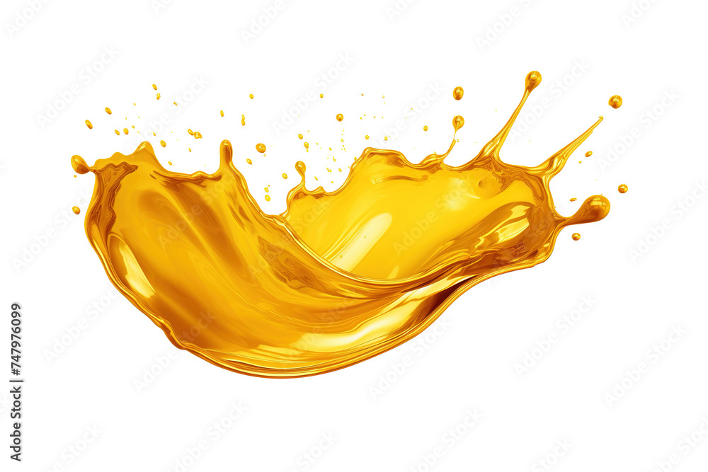 Wall mural yellow oil splash