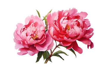 pink Peony Watercolor Illustration