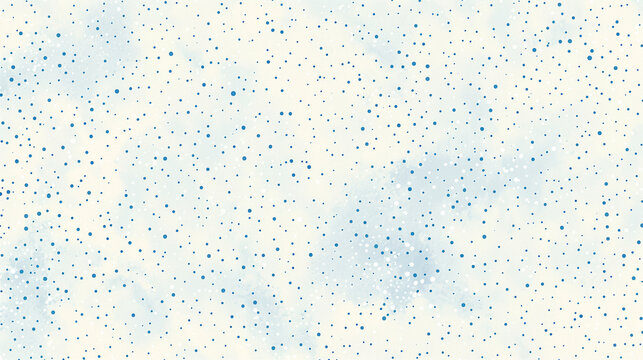 Seamless pattern with randomly scattered small of tiny dots in blue and white.