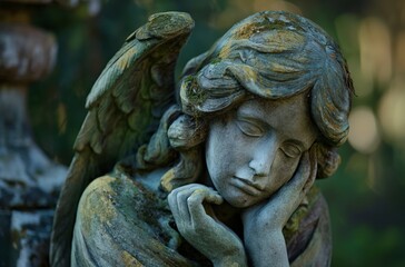 Angel statue in repose