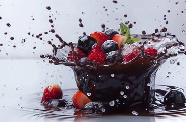 Berry chocolate splash