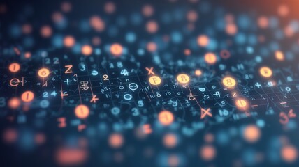 Background of seamless equations and mathematical symbols