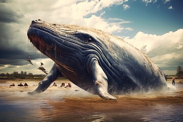 a whale on the beach