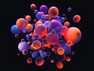 Abstract background of colored balls