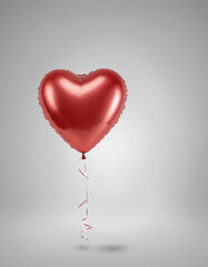 Red heart balloon for party and celebration 3d 