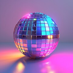 a disco ball with colorful lights