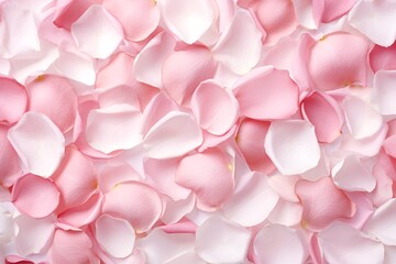 a pile of pink and white petals