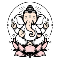 Fototapeta premium Ganesha Graphic for Spiritual Projects
