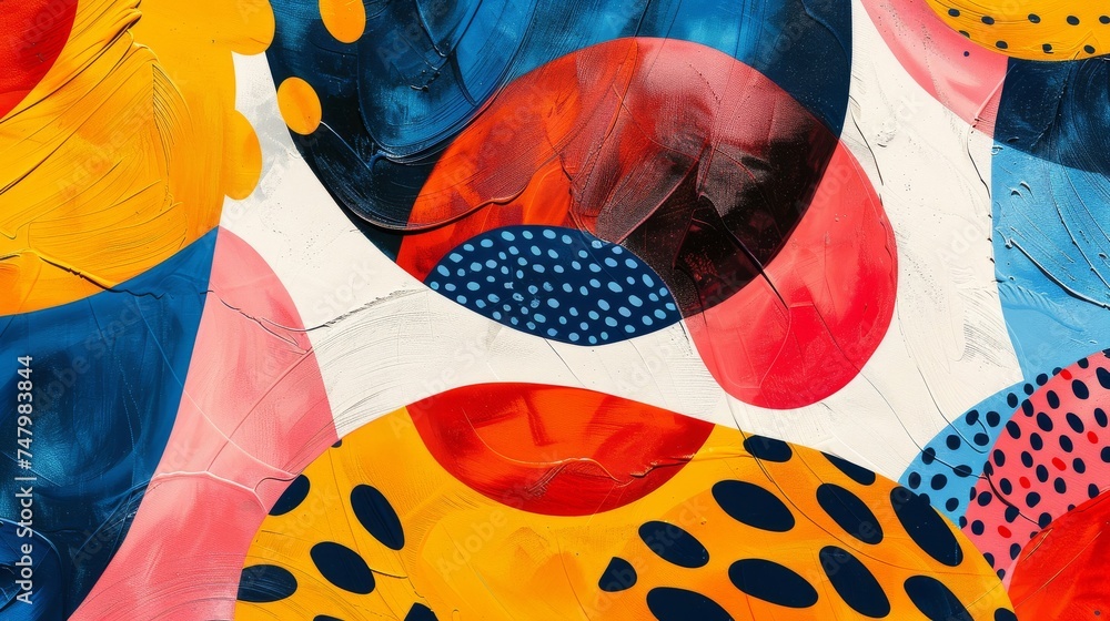 Poster capturing the sensation of falling in love with abstract patterns.