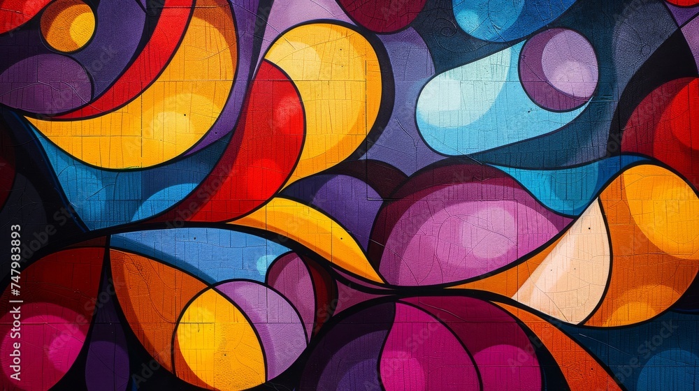 Aufkleber capturing the sensation of falling in love with abstract patterns.